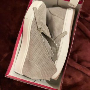 Steve Madden partial leather high top sneaker wedges - barely worn